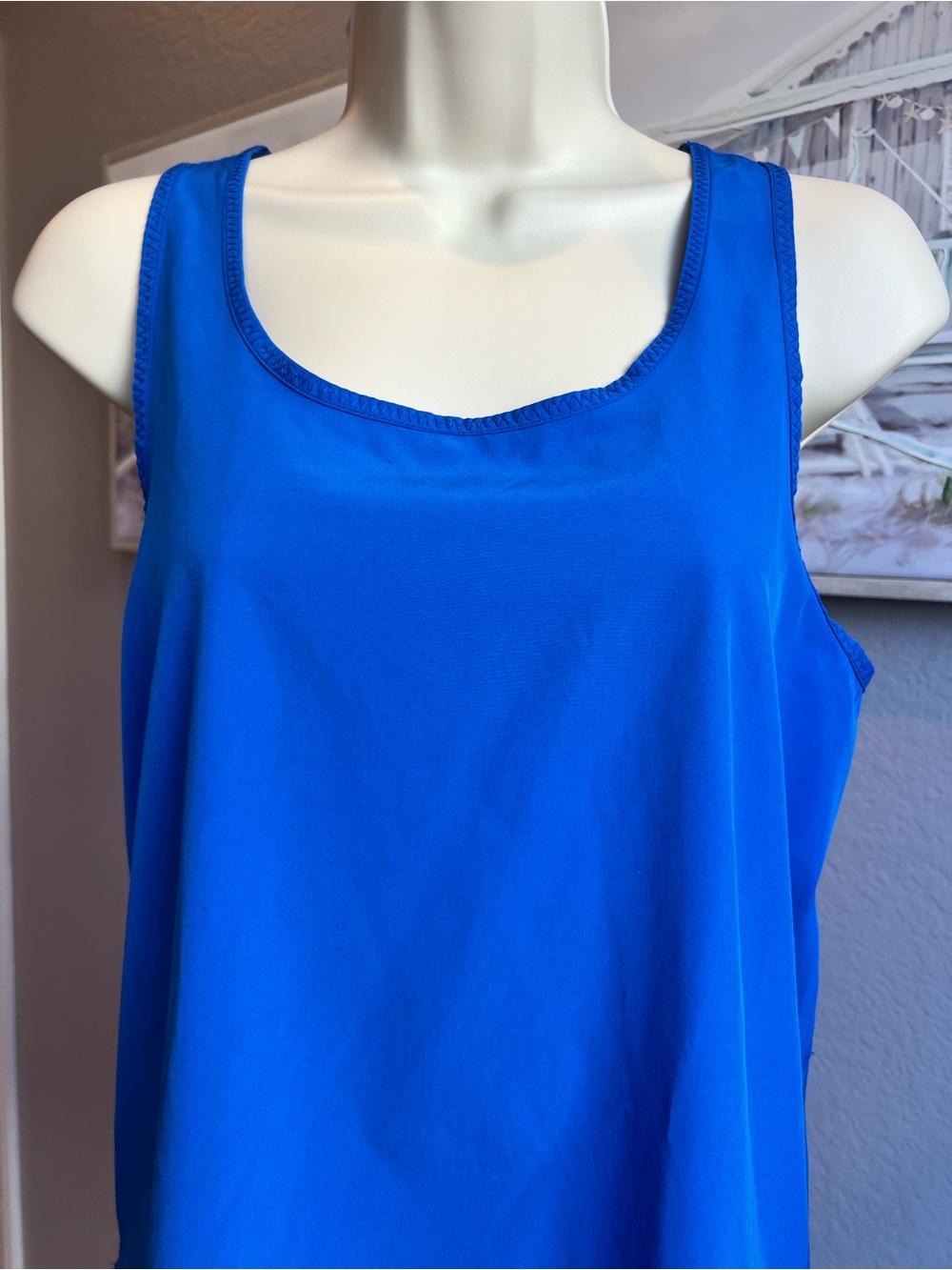 19. Calvin Klein Performance Blue Tank Top